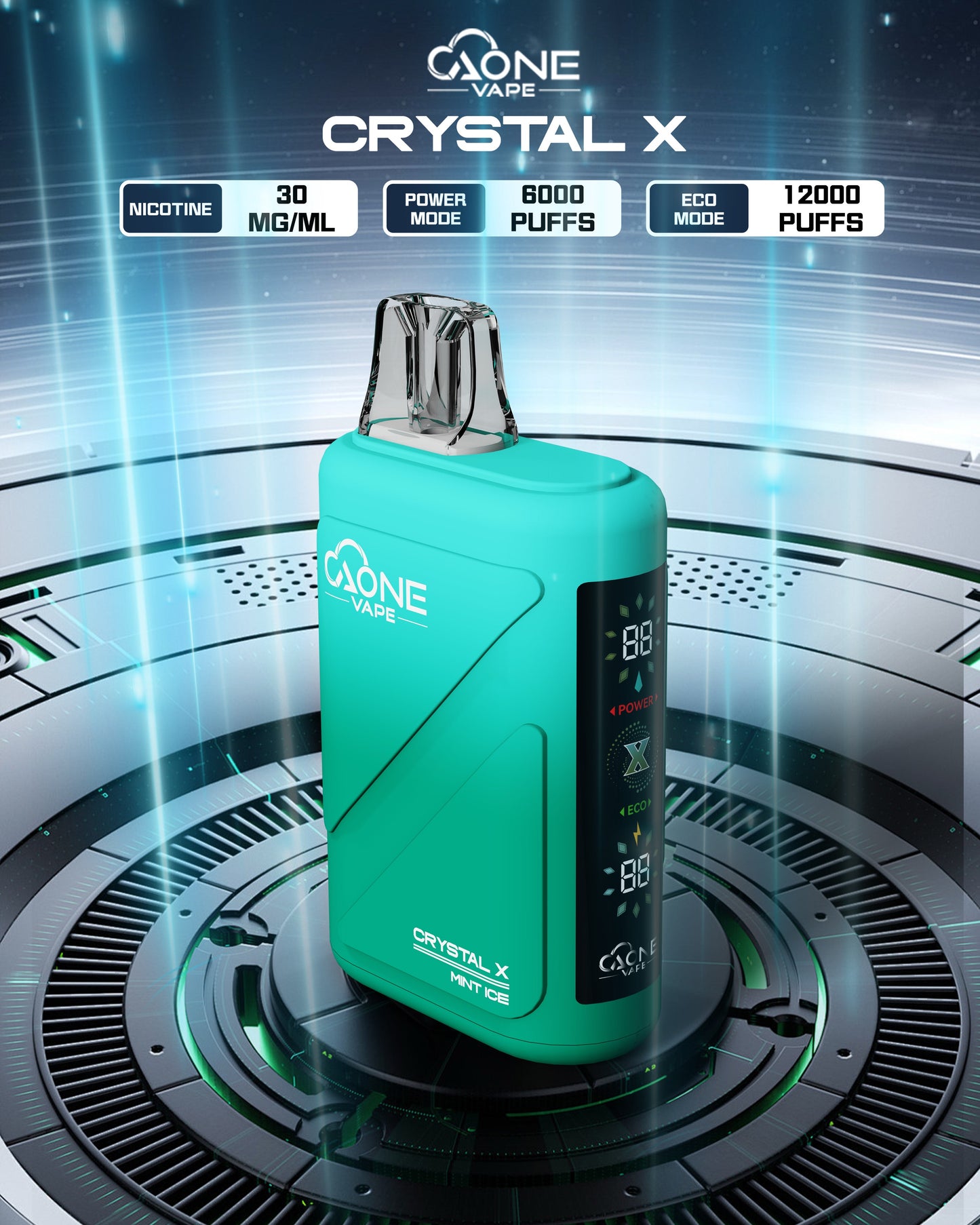 AONE Crystal X水晶2代 | 原產正品 | 12000口超大容量一次性電子煙-VAKA糖果雲煙館